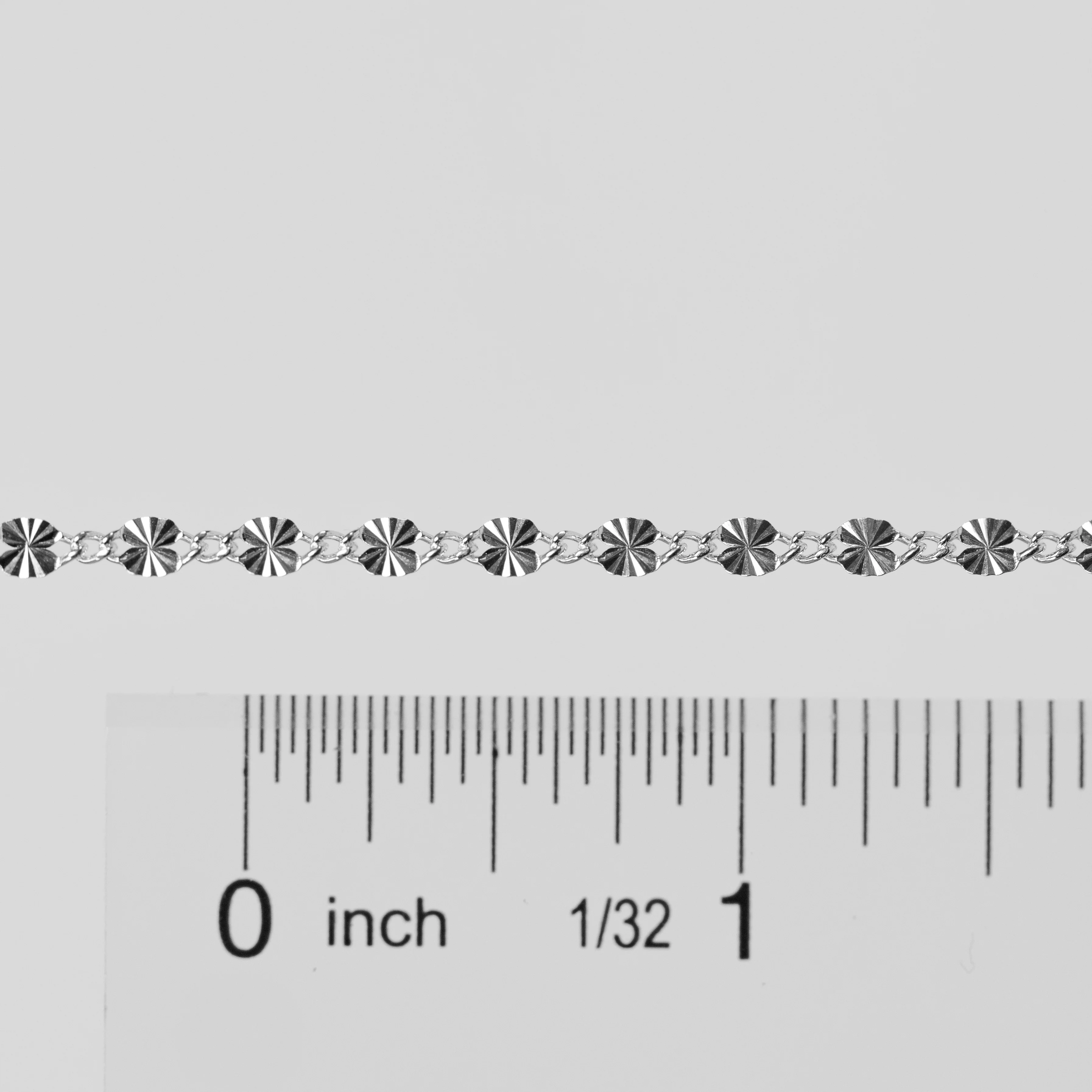 Brynna Permanent Jewelry Chain, Figaro and Starburst Links, Available in Sterling Silver - Image 3