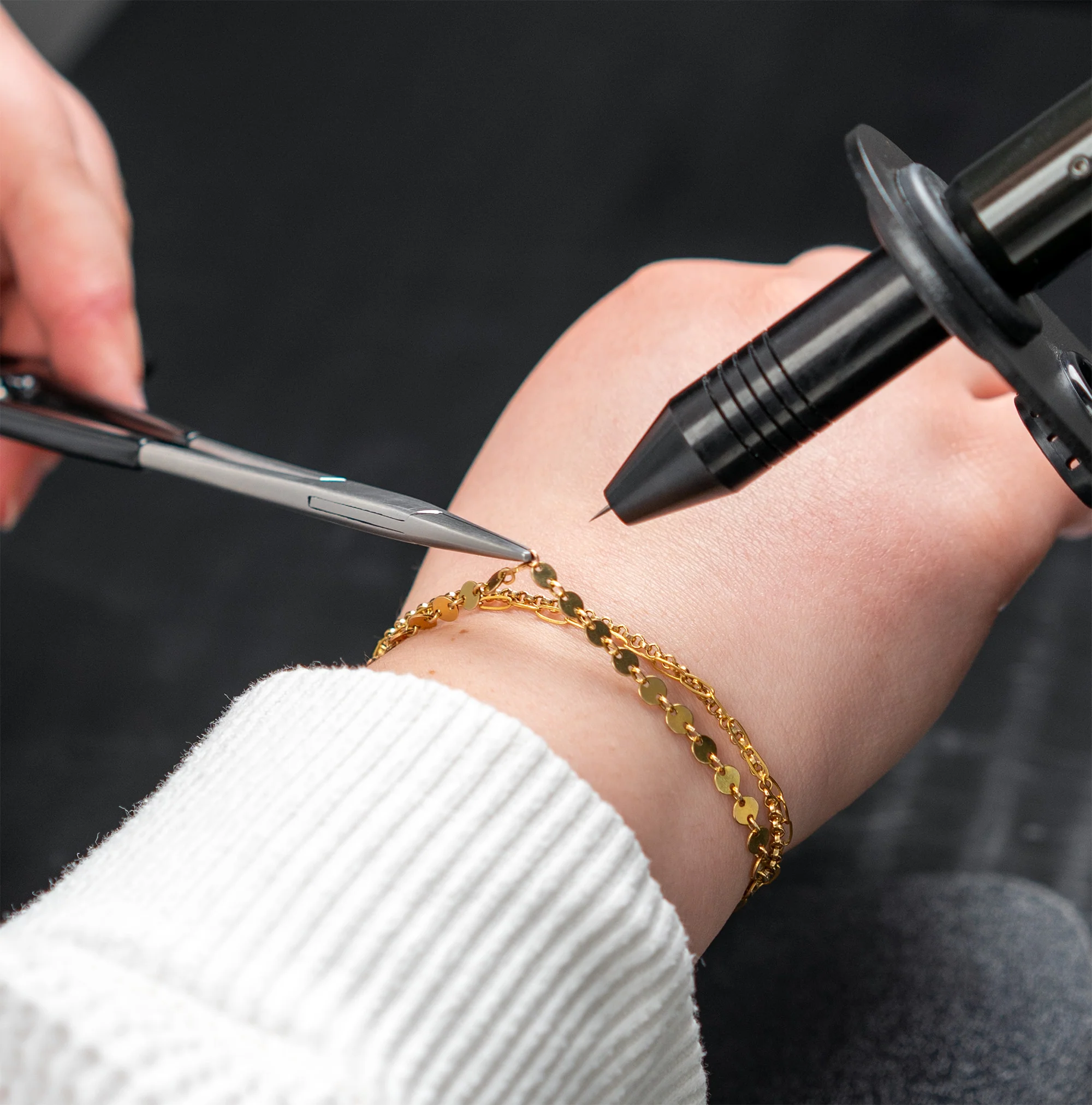 Sunstone Grounded Hemostat Locking Pliers for Your Permanent Jewelry Welder™ - Image 8