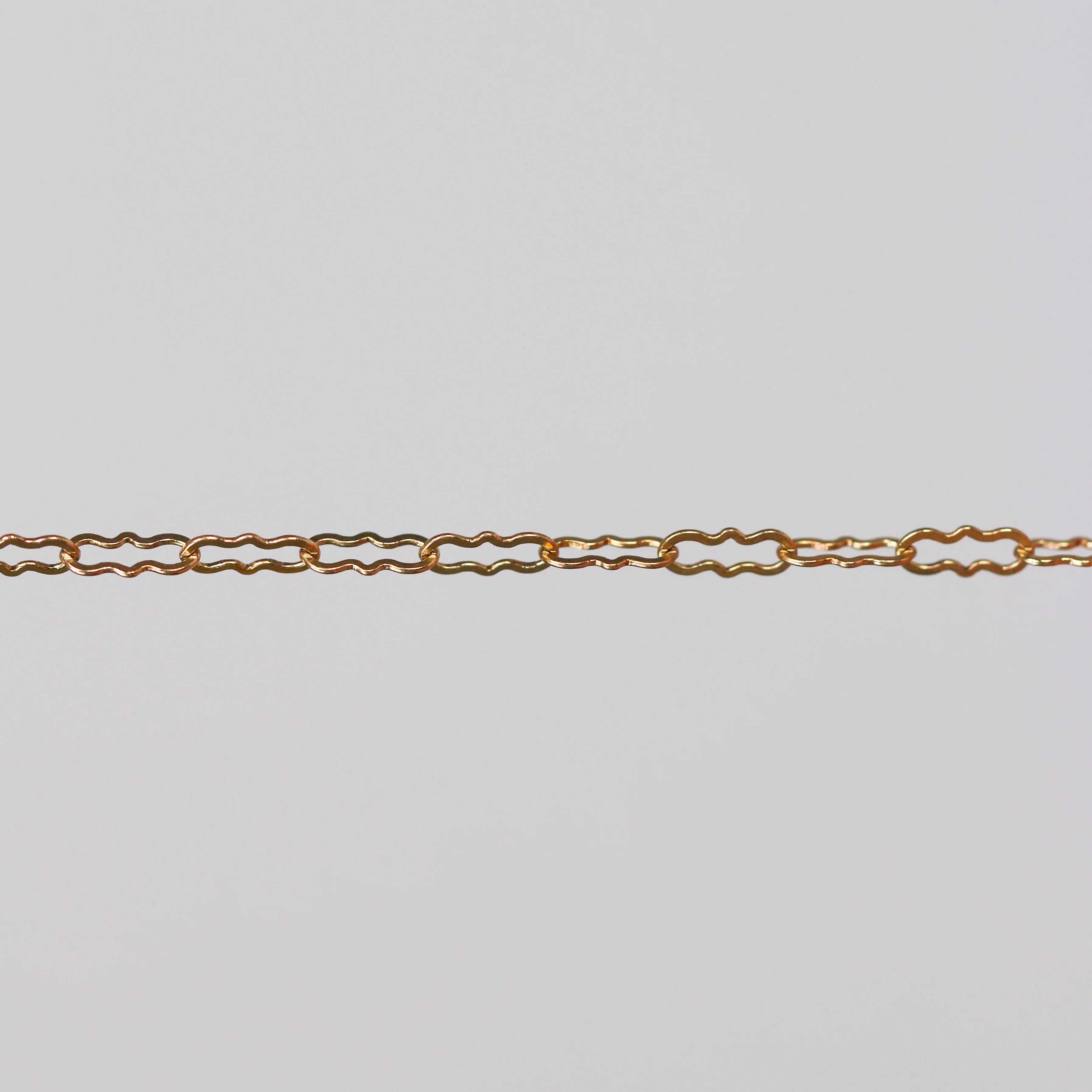 Hannah Permanent Jewelry Chain, Crinkled Paperclip Design and Links, Available in Gold Options and Silver - Image 4