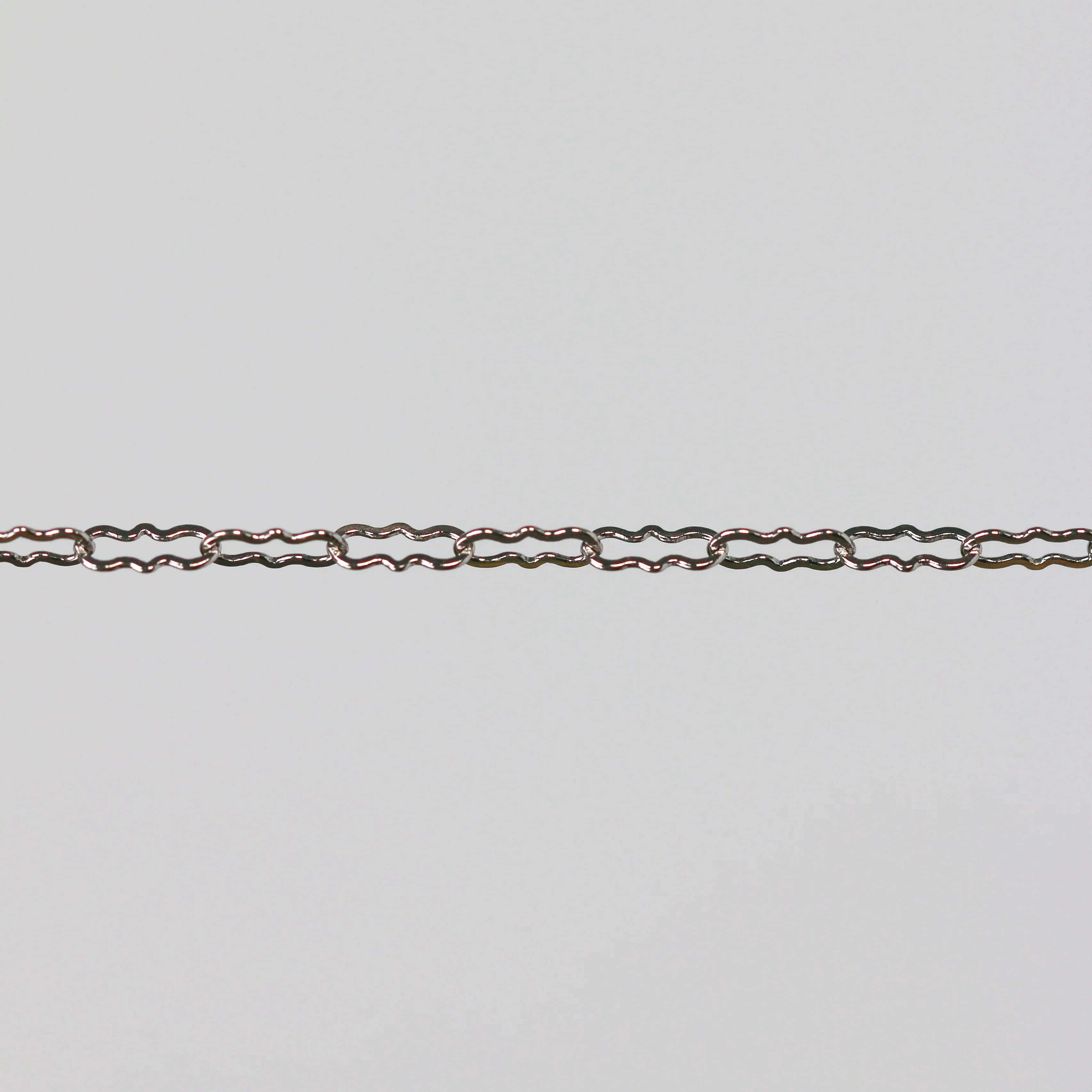 Hannah Permanent Jewelry Chain, Crinkled Paperclip Design and Links, Available in Gold Options and Silver - Image 6