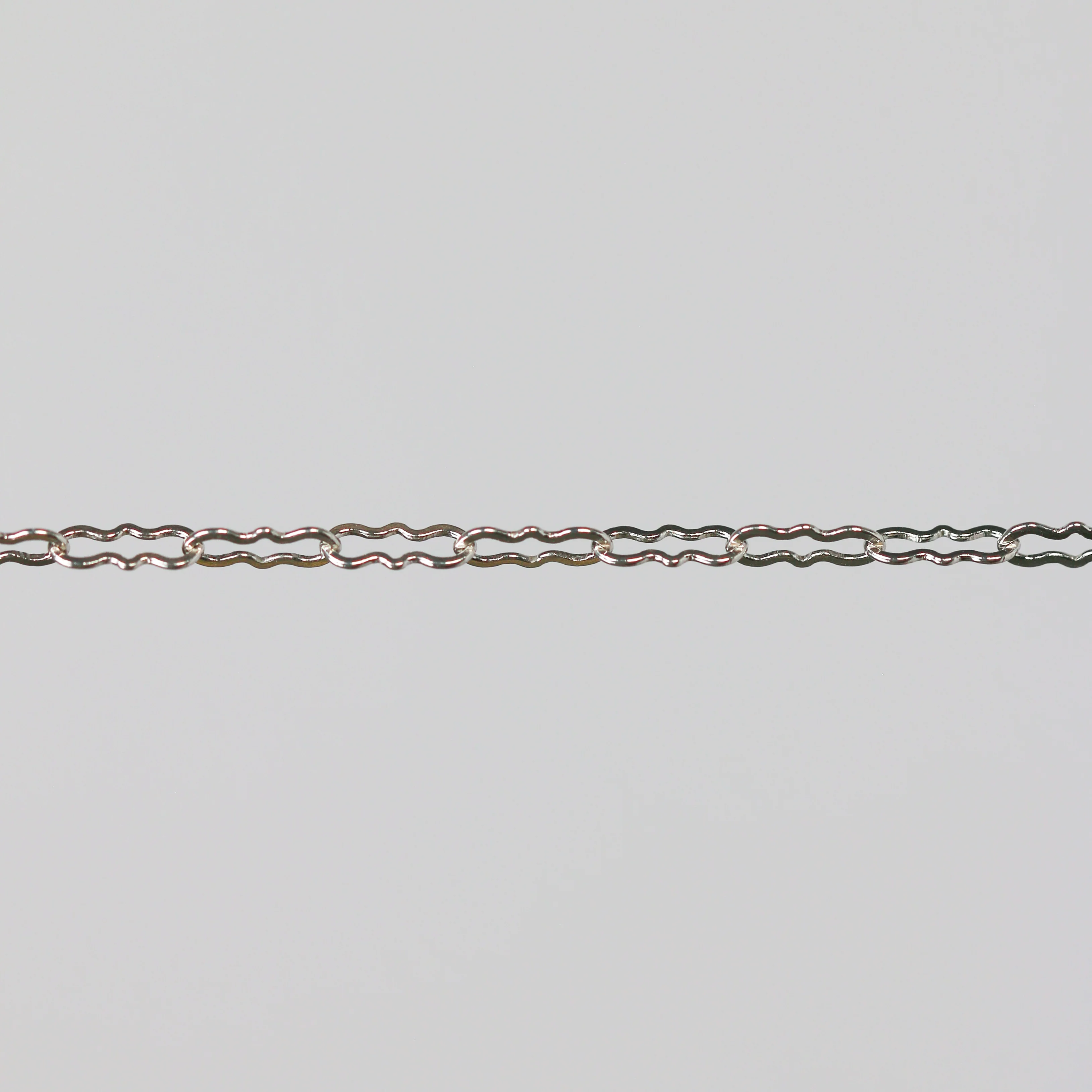 Hannah Permanent Jewelry Chain, Crinkled Paperclip Design and Links, Available in Gold Options and Silver - Image 7