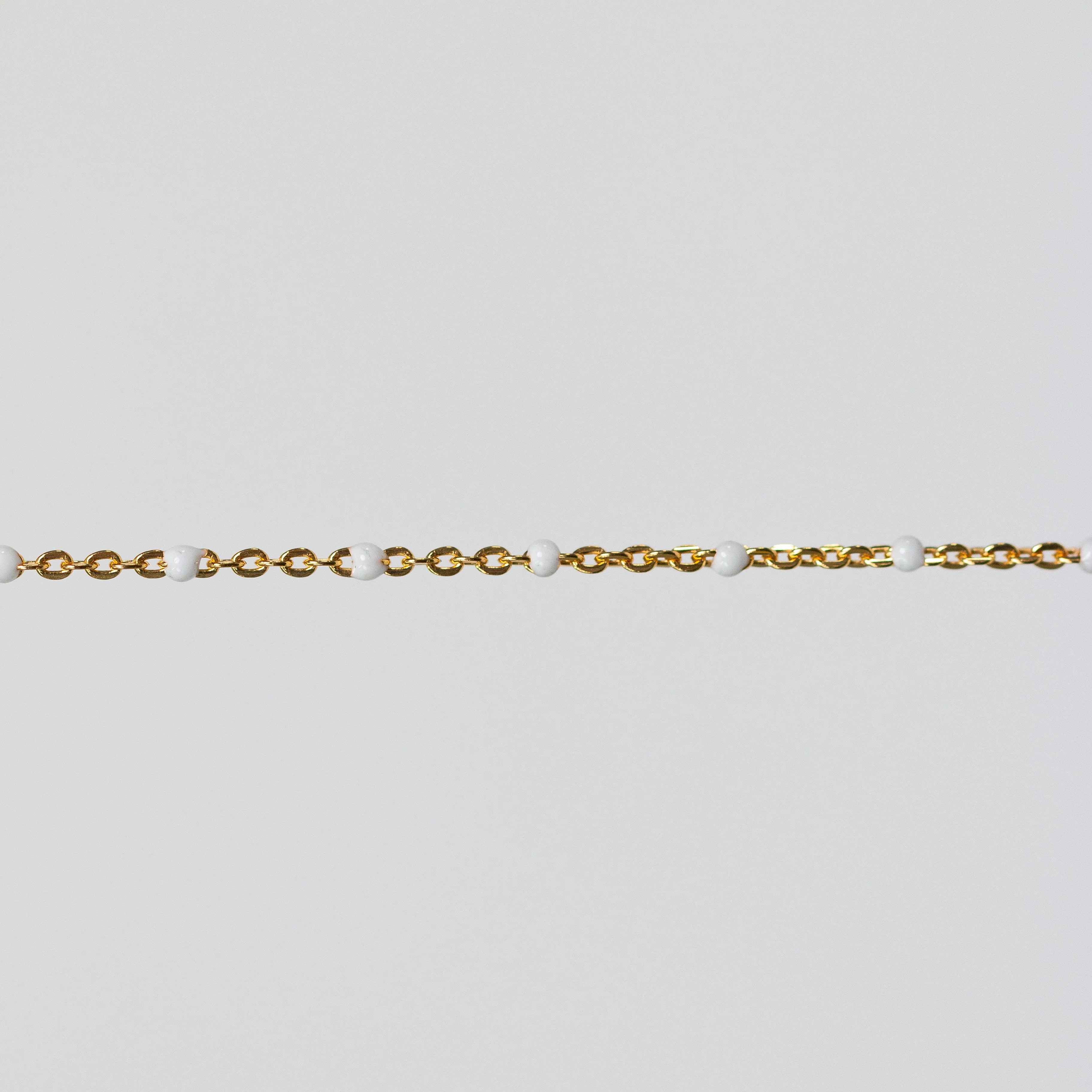 Hazel Permanent Jewelry Chain, DC Cable with Enamel Beads, Available in Silver and Gold Options - Image 4