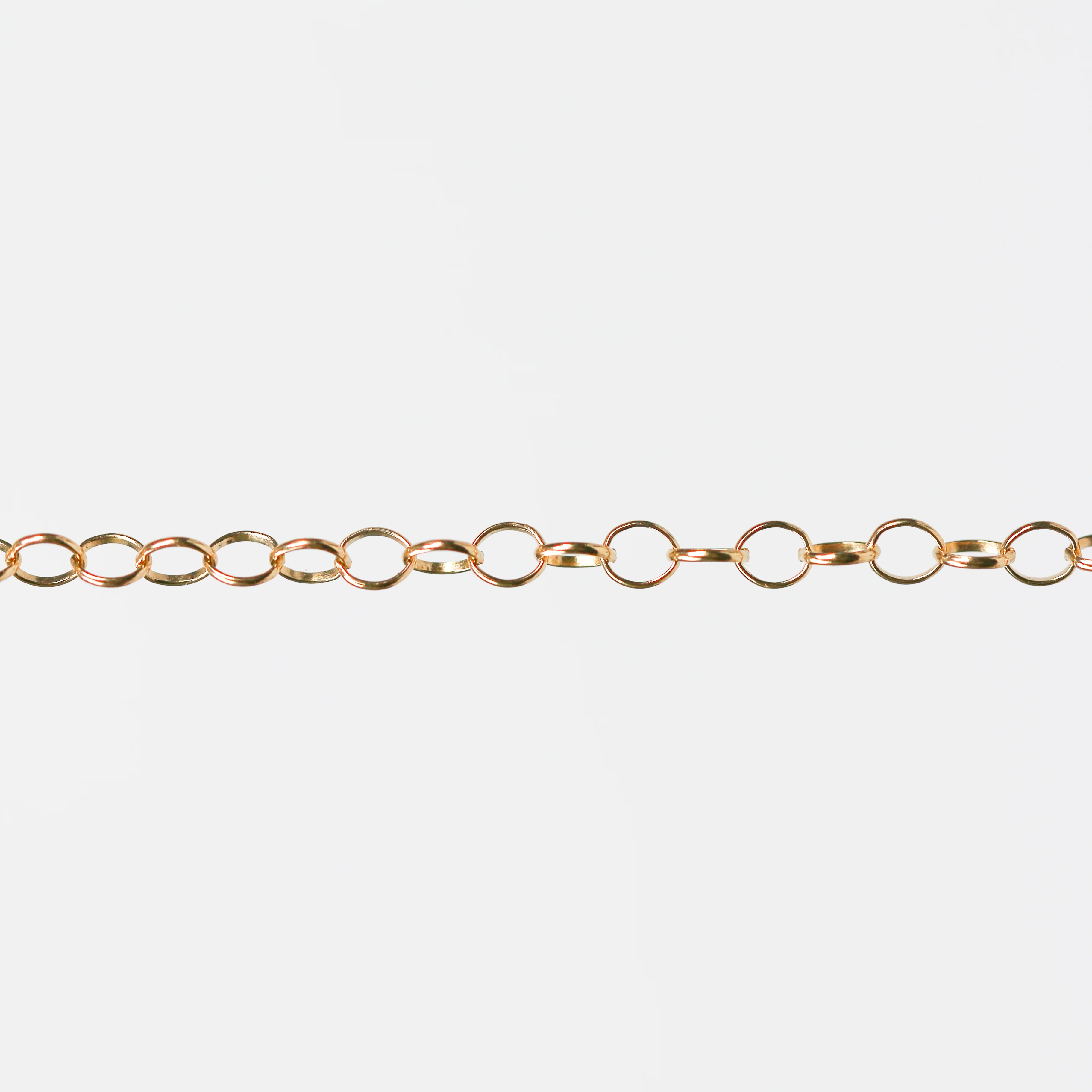 Lucy Permanent Jewelry Chain, Belcher Design, Round Links, Available in Gold Options and Silver - Image 4