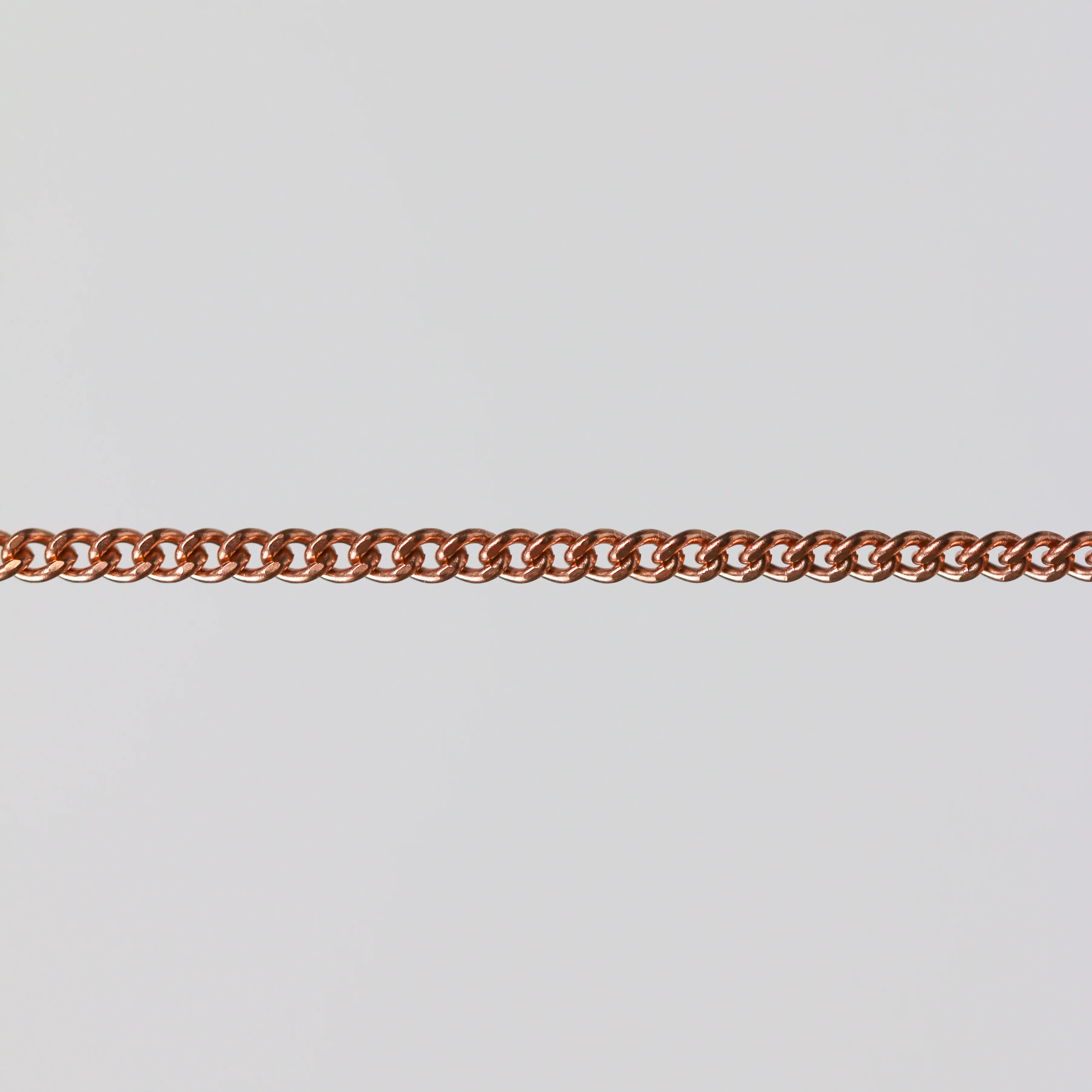 Maria Permanent Jewelry Chain, Curb Chain Design, Flat Lay Links, Available in Gold Options and Silver - Image 3