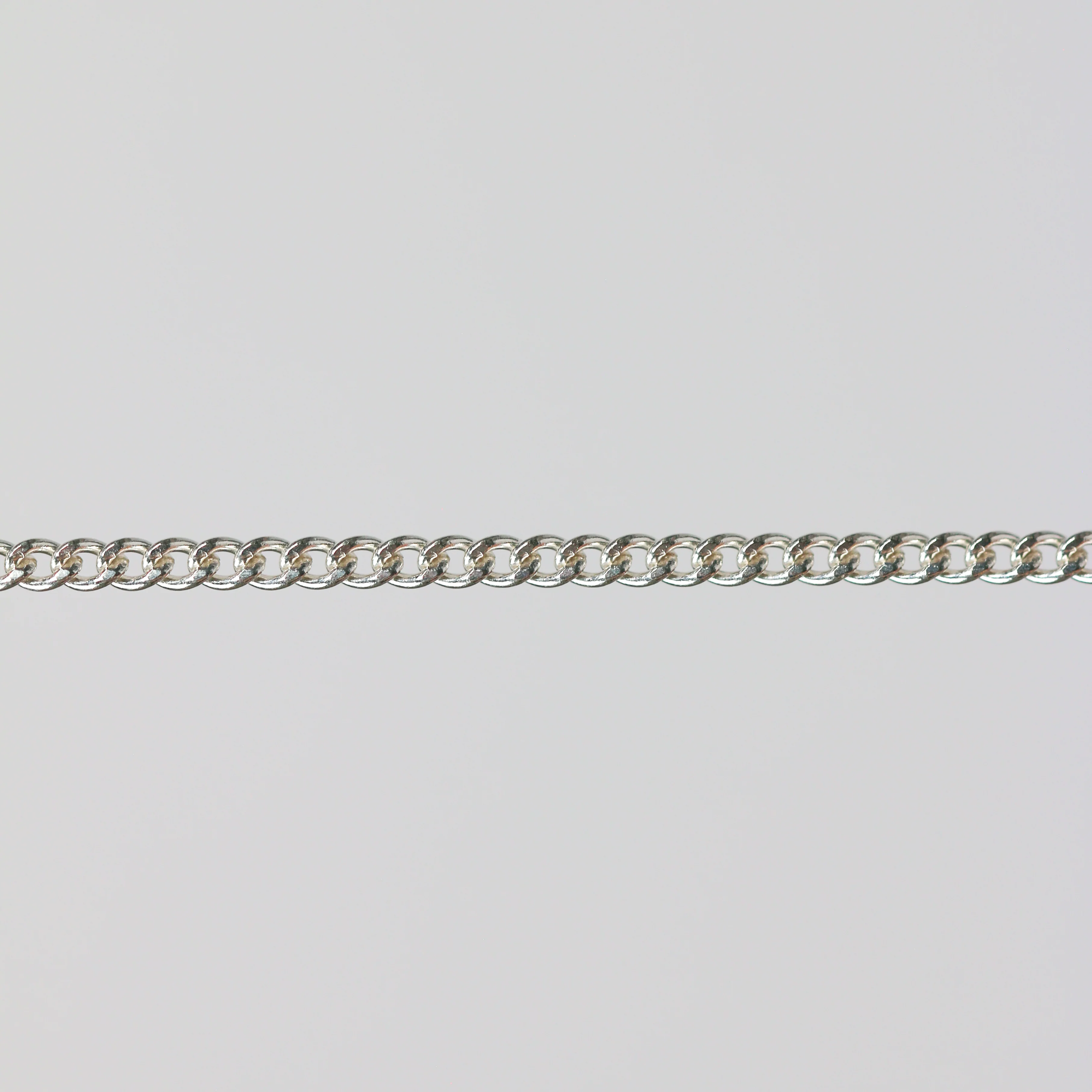 Maria Permanent Jewelry Chain, Curb Chain Design, Flat Lay Links, Available in Gold Options and Silver - Image 4